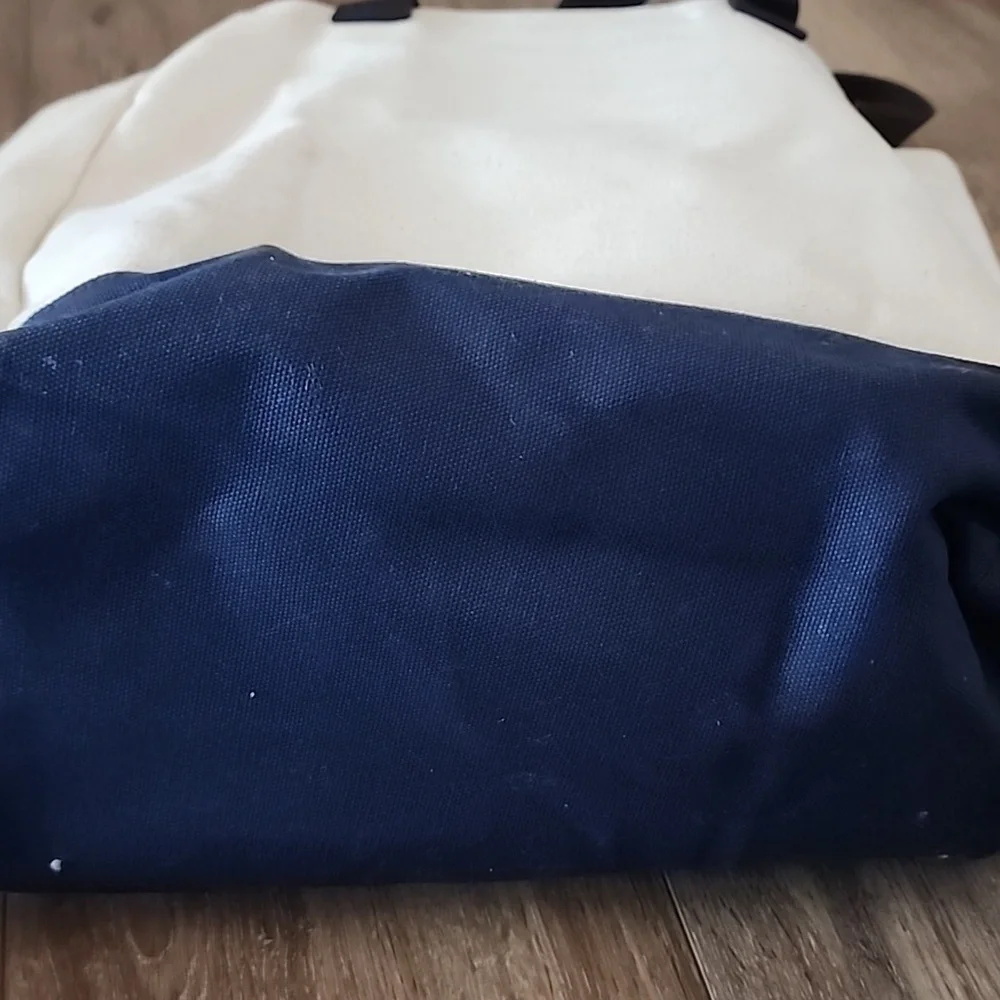 Life Is Good Cream and Navy Canvas Tote Bag - Picture 5 of 8